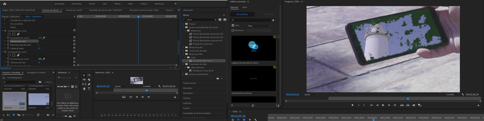 tolerancia color croma